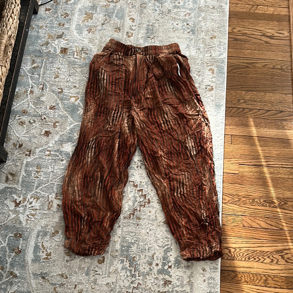 Brown print Jogger Pants